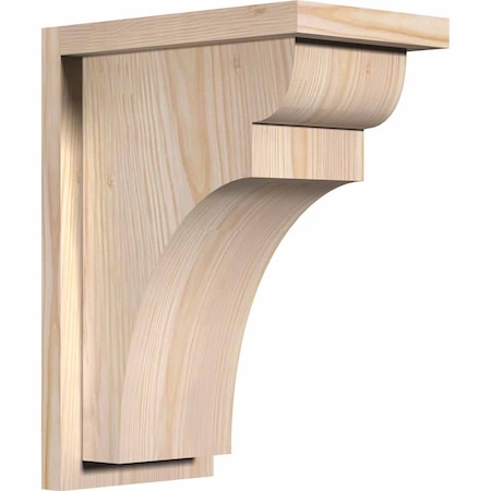 Ekena Millwork Yorktown Smooth Corbel w/Backplate, Douglas Fir, 7 1/2"W x 12"D x 16"H COR08X12X16YOR01SDF
